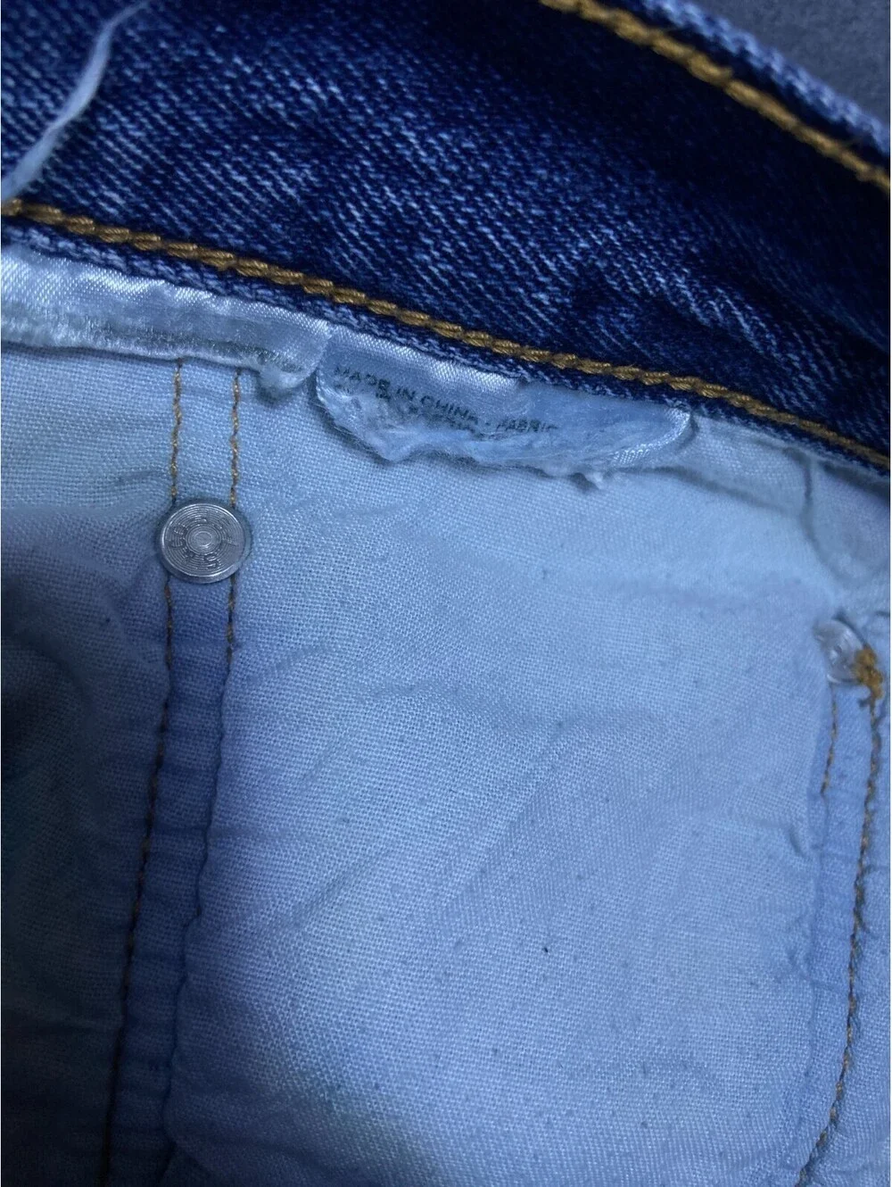 Levis 501 CT Jeans Medium Wash Button Fly 36x27 Custom Tapered Classic Whiskered